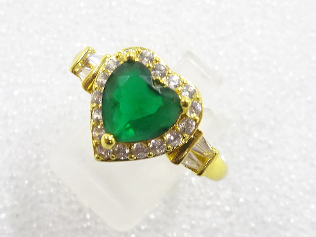 JAPANESE KIMONO / COLORED STONE RING (SIZE 23)